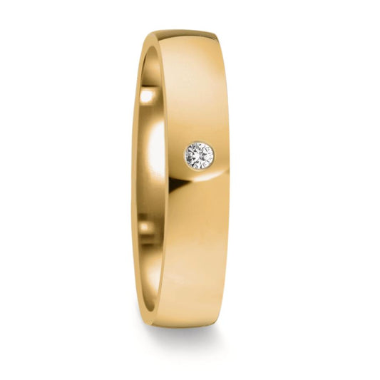 Wedding Ring 18k Yellow Gold Diamond 0.02 ct, w-si