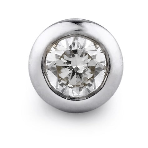 Single stud earring 18k White Gold Diamond 0.10 ct, w-si