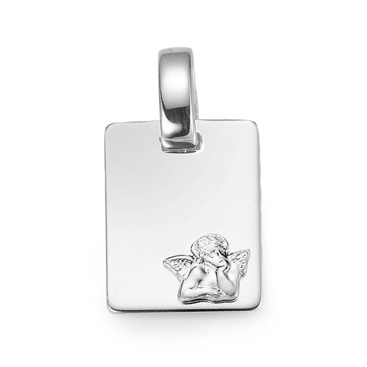 Engravable pendant Silver Guardian Angel