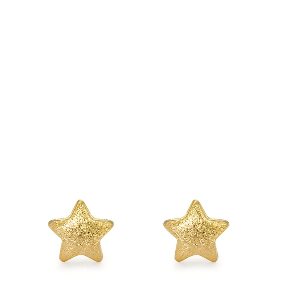 Stud earrings 18k Yellow Gold Star Ø5 mm