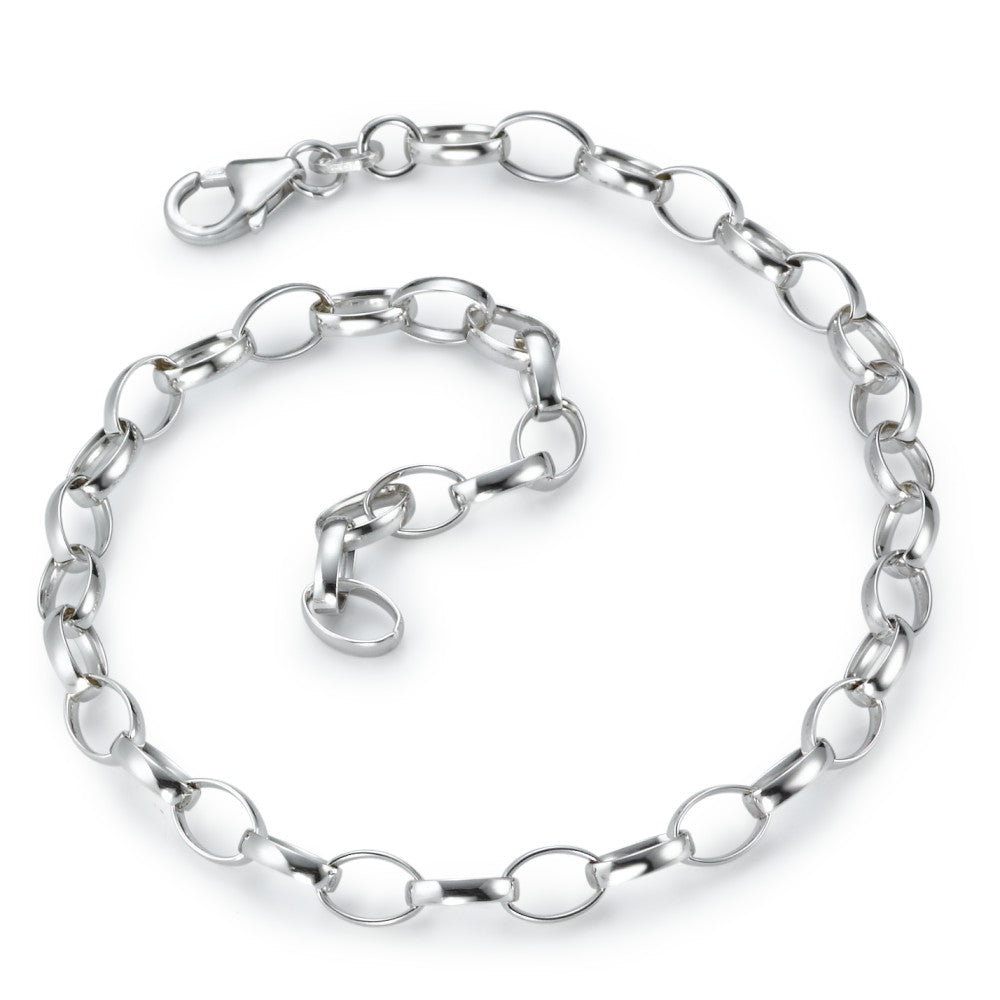Anklet Silver Rhodium plated 26 cm