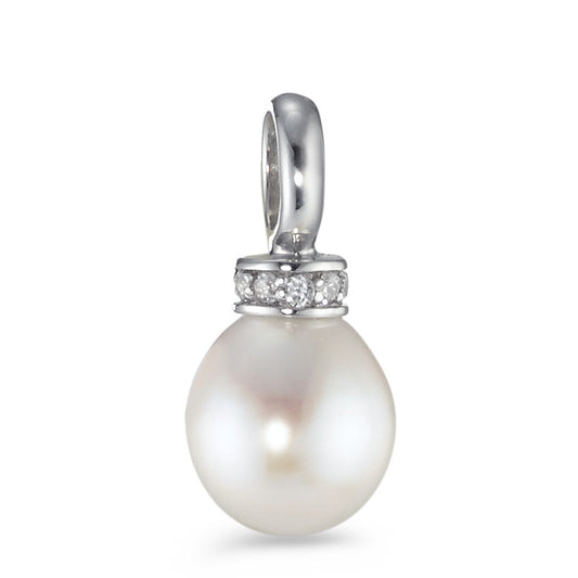 Pendant Silver Rhodium plated Freshwater pearl