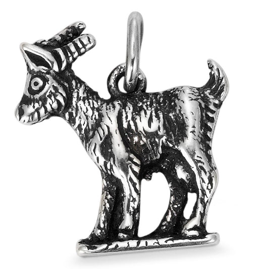 Pendant Silver Patinated Goat