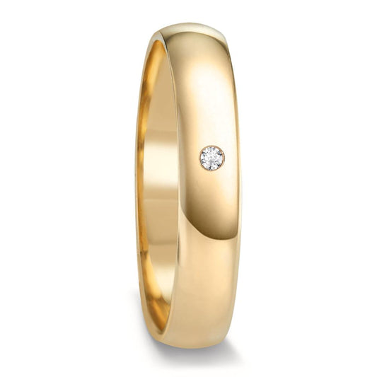 Wedding Ring 9k Yellow Gold Diamond 0.01 ct, w-si