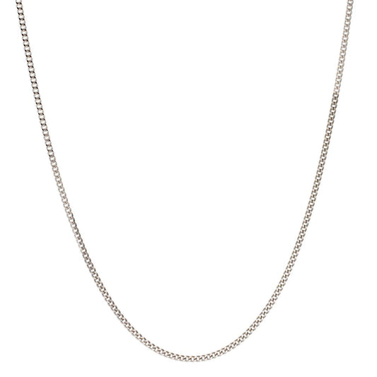 Curb-Necklace 18k White Gold 38 cm