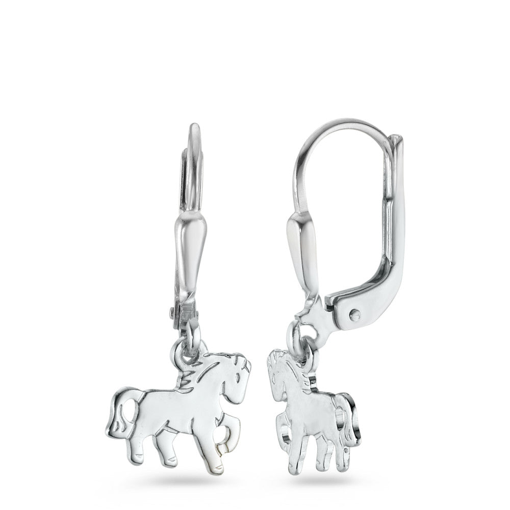 Drop Earrings Silver Rhodium plated Horse