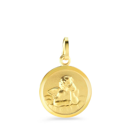 Pendant 9k Yellow Gold Guardian Angel Ø12 mm