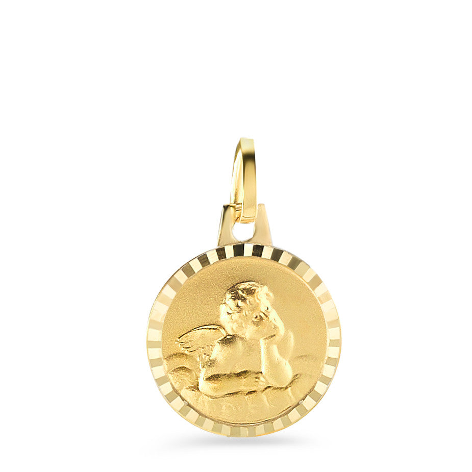 Pendant 9k Yellow Gold Guardian Angel