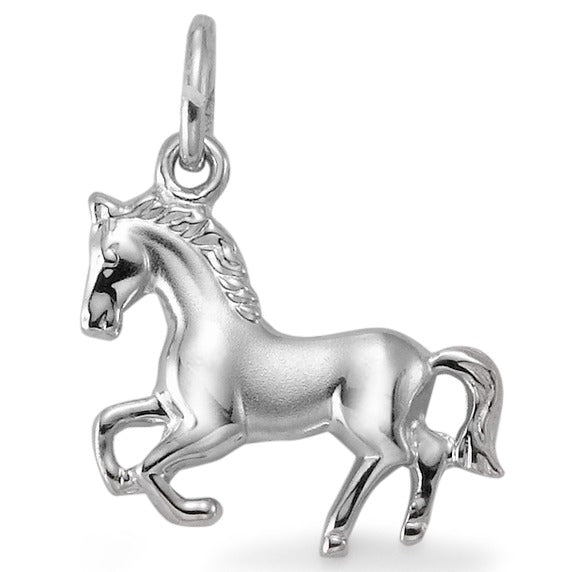 Pendant Silver Rhodium plated Horse