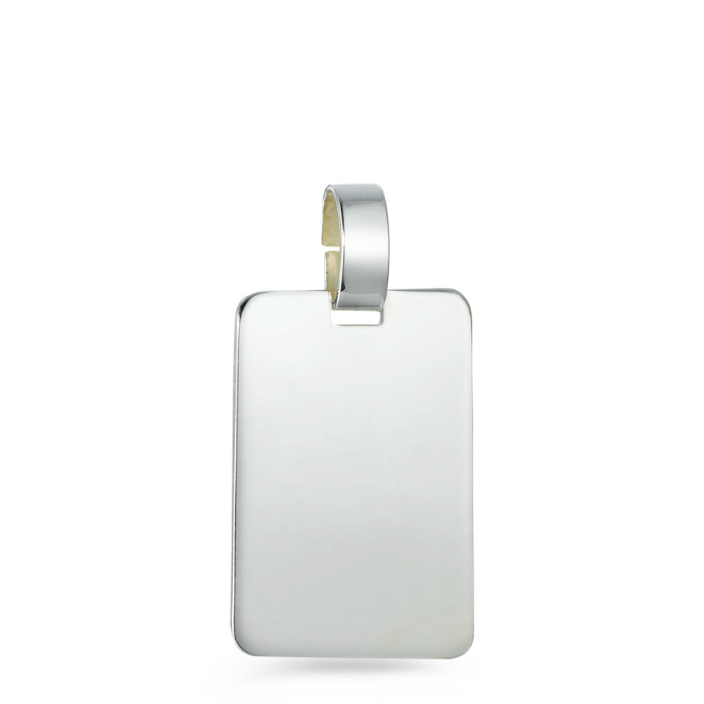 Engravable pendant Silver Rhodium plated