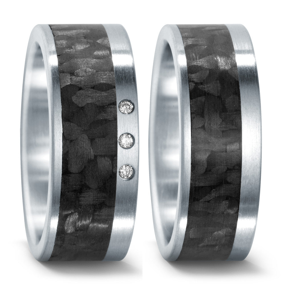 Wedding Ring Stainless steel, Carbon