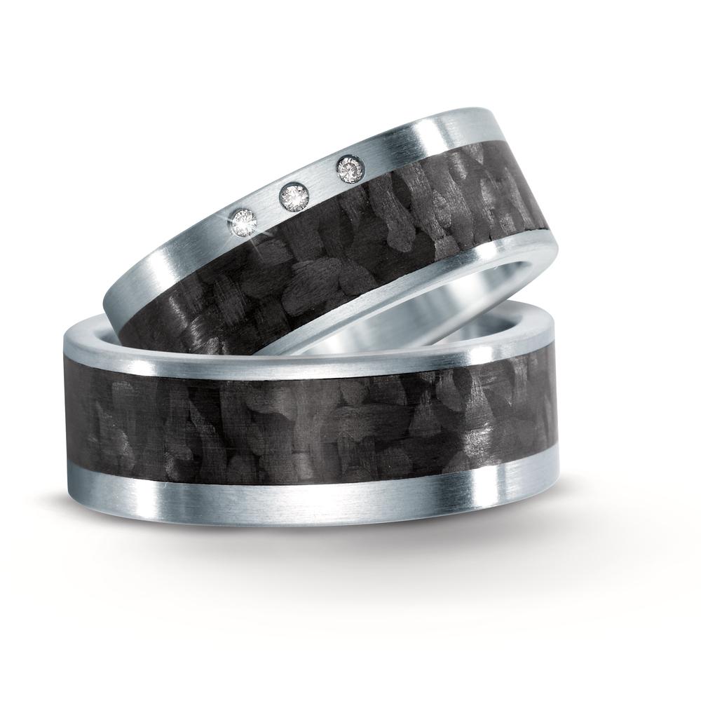 Wedding Ring Stainless steel, Carbon