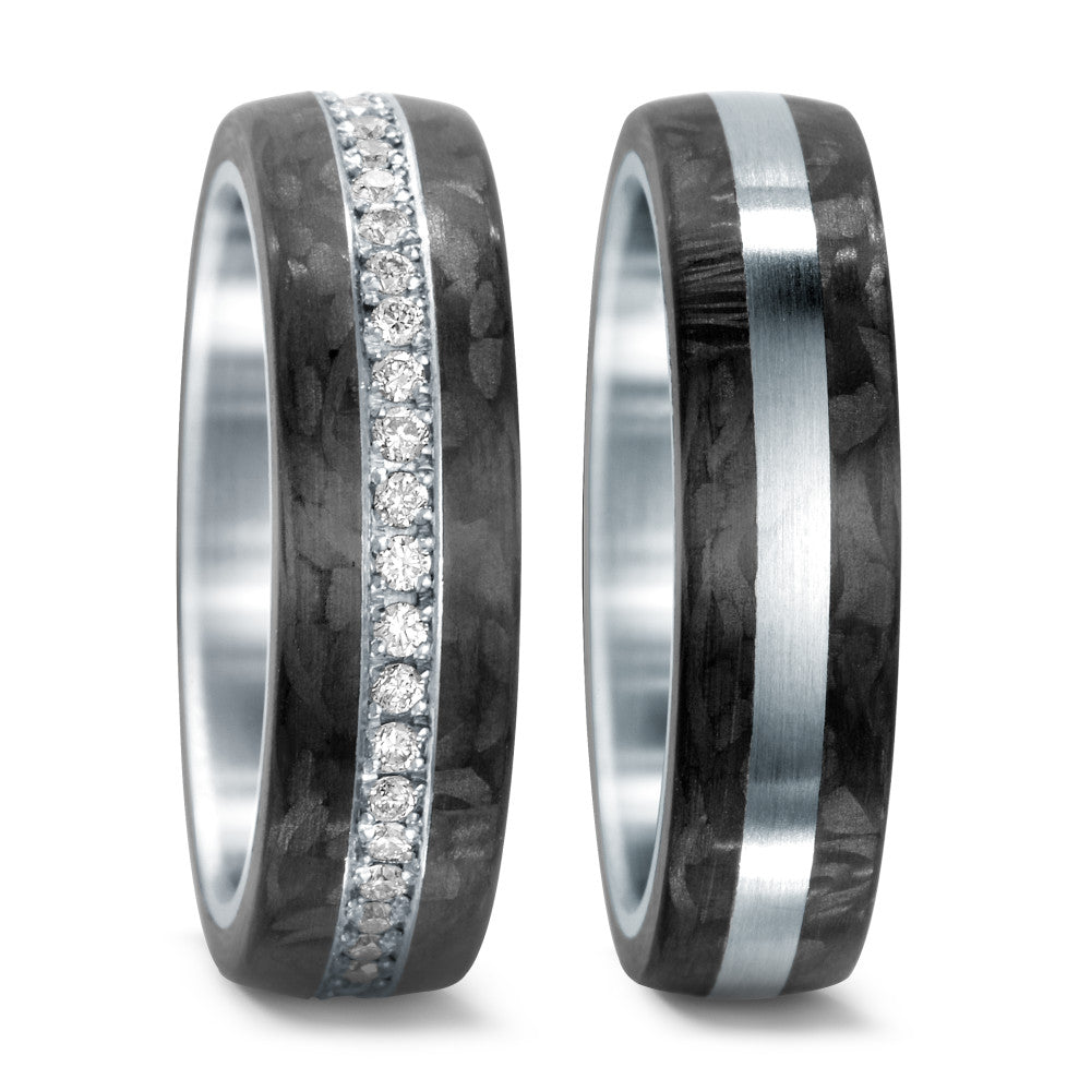 Wedding Ring Stainless steel, Carbon