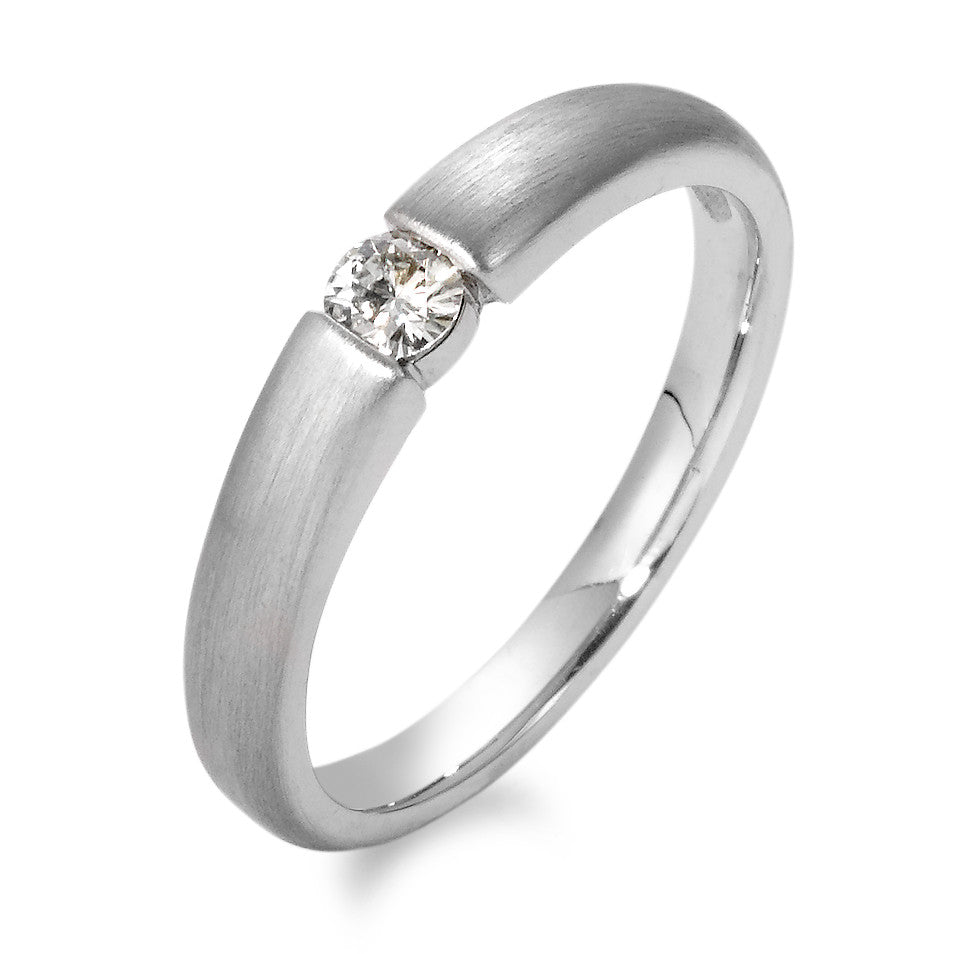 Solitaire ring 18k White Gold Moissanite