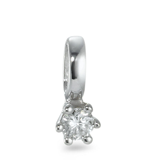 Pendant 18k White Gold Diamond 0.10 ct, w-si