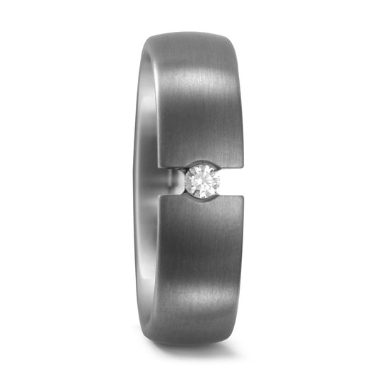 Wedding Ring Titanium Diamond 0.05 ct, w-si