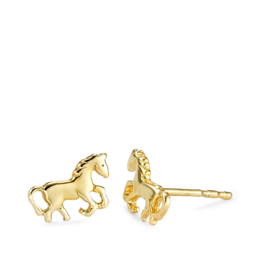 Stud earrings 9k Yellow Gold Horse
