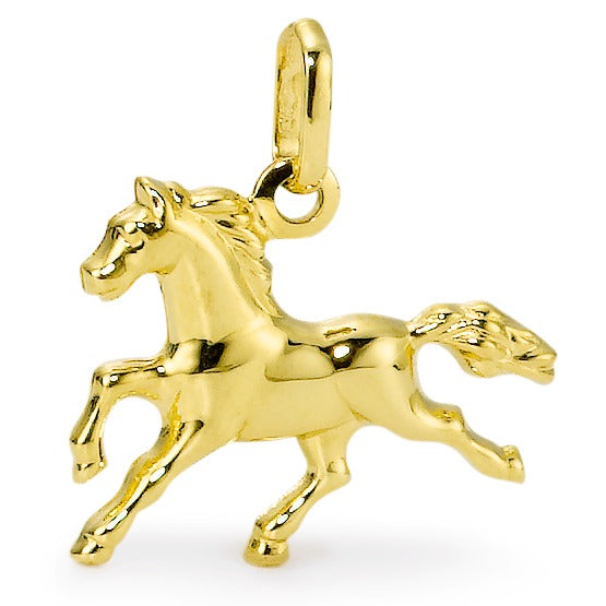 Pendant 18k Yellow Gold Horse