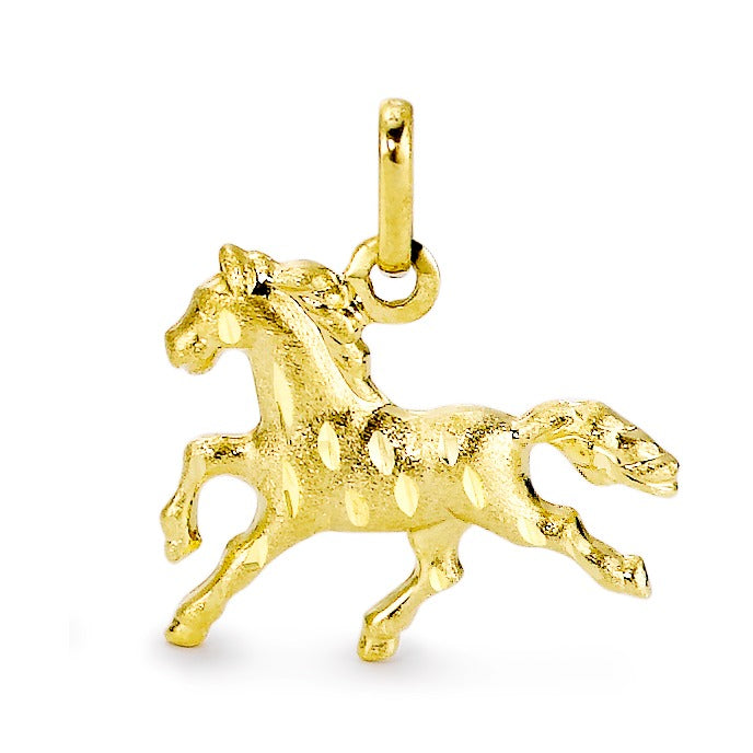 Pendant 18k Yellow Gold Horse