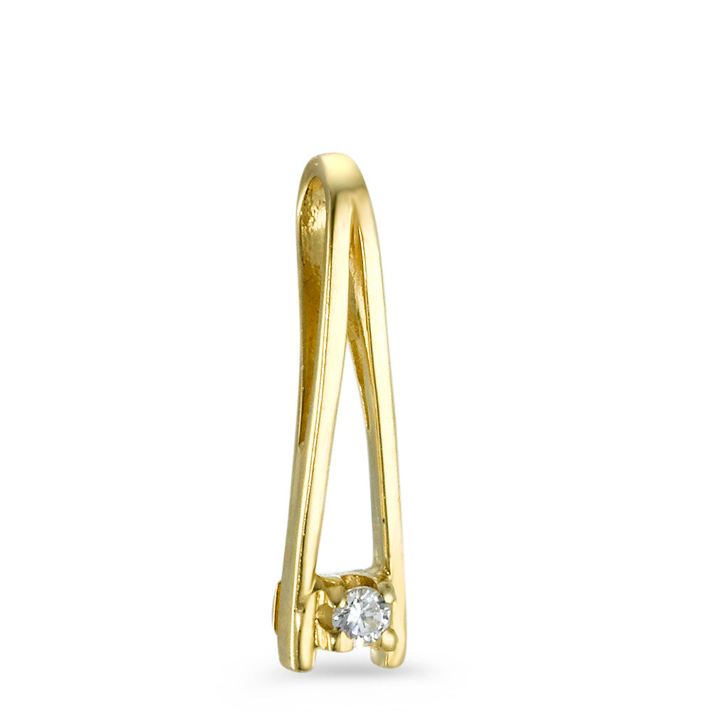 Pendant 9k Yellow Gold Zirconia