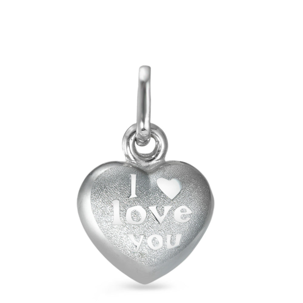 Pendant 9k White Gold Heart