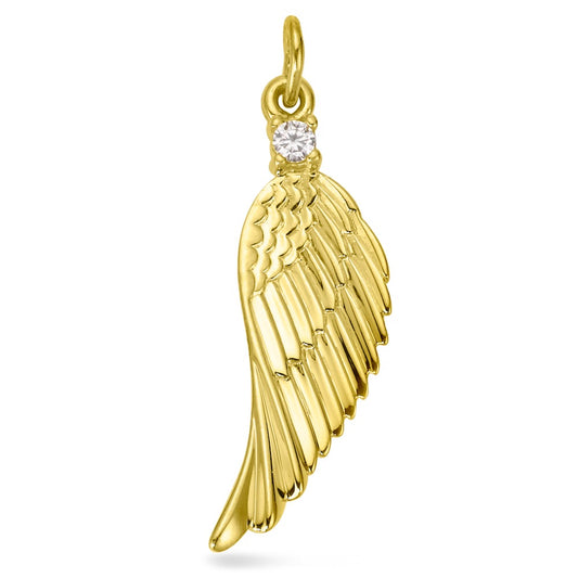 Pendant 9k Yellow Gold Zirconia Wing