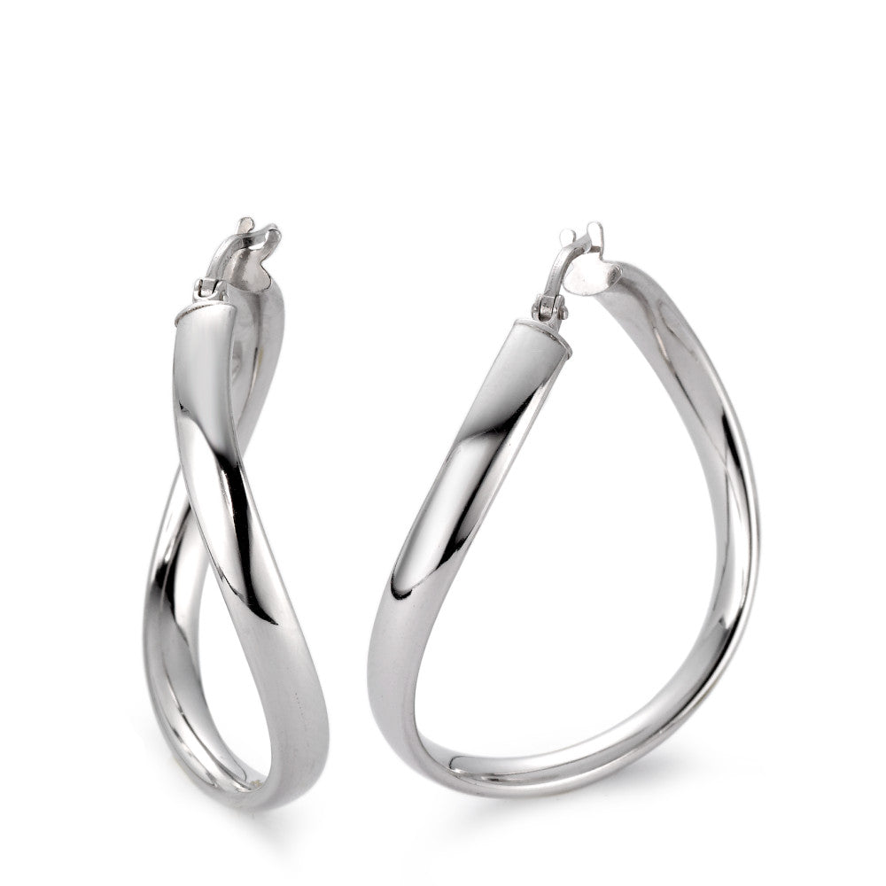 Hoop earrings Silver Rhodium plated