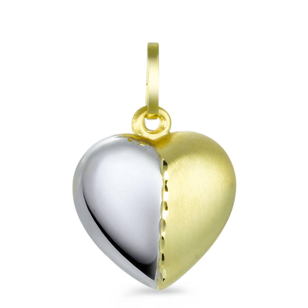 Pendant 18k Yellow Gold, 18k White Gold Heart