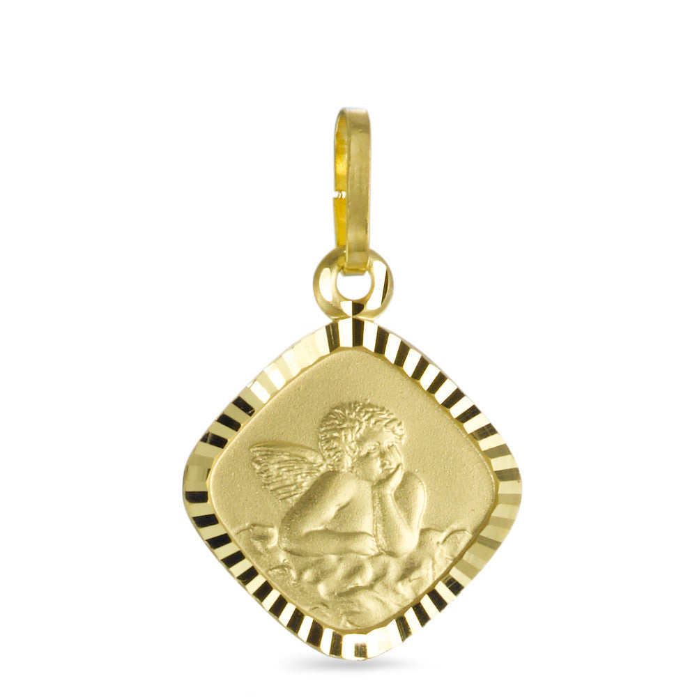 Pendant 18k Yellow Gold Guardian Angel