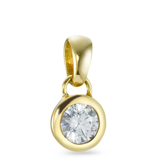 Pendant 18k Yellow Gold Zirconia