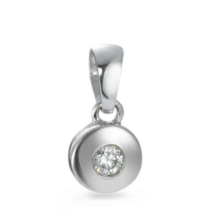 Pendant 18k White Gold Diamond 0.10 ct, p1