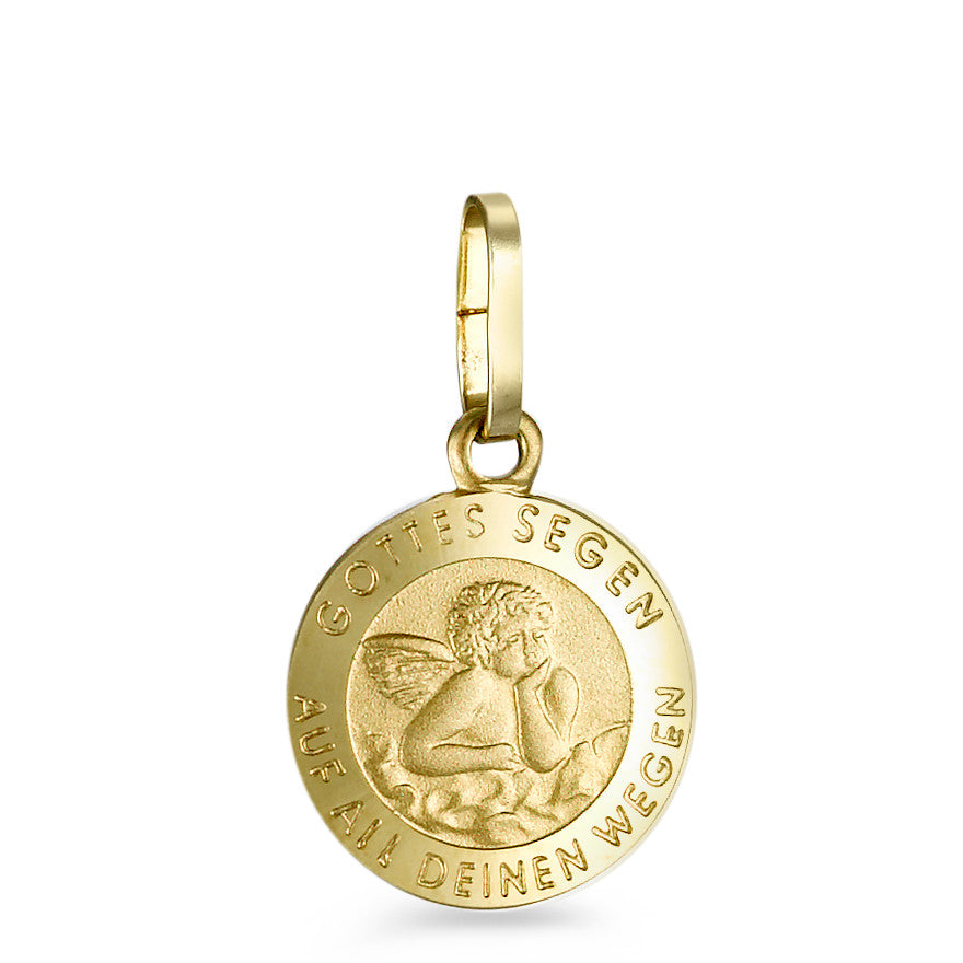 Pendant 18k Yellow Gold Guardian Angel Ø10 mm