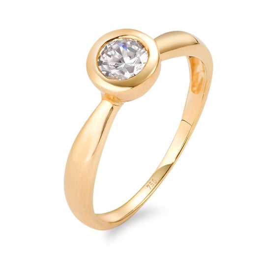 Solitaire ring 18k Yellow Gold Zirconia