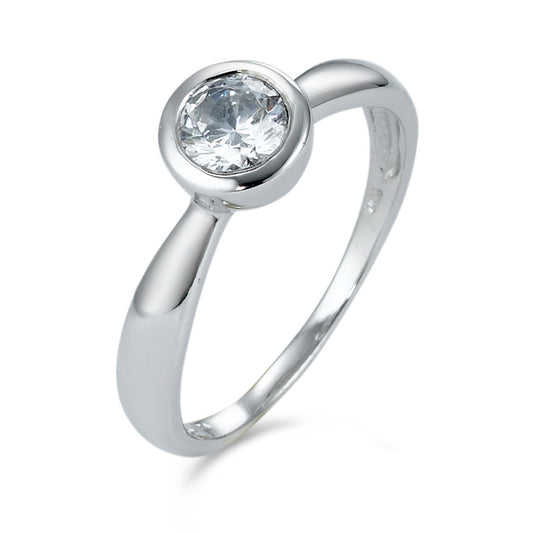 Solitaire ring 18k White Gold Zirconia