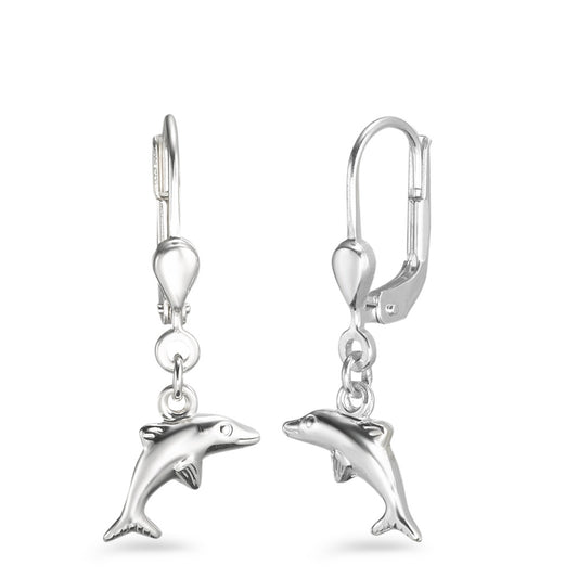 Drop Earrings Silver Dolphin