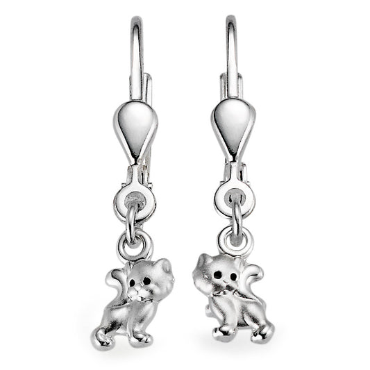 Drop Earrings Silver Cat