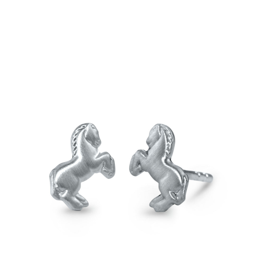 Stud earrings Silver Horse