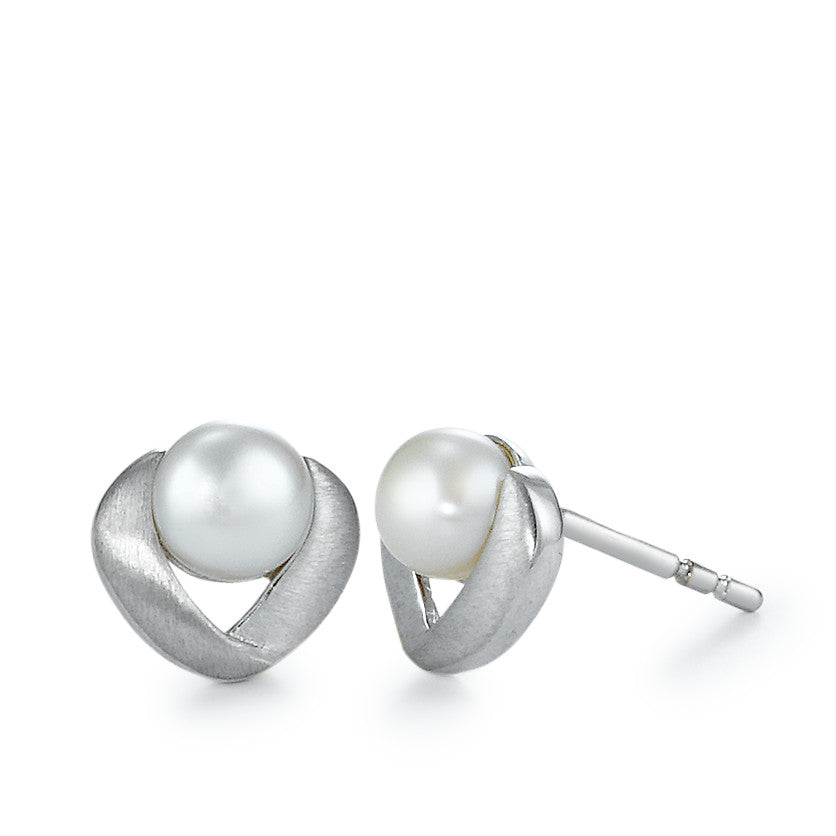 Stud earrings 18k White Gold Freshwater pearl