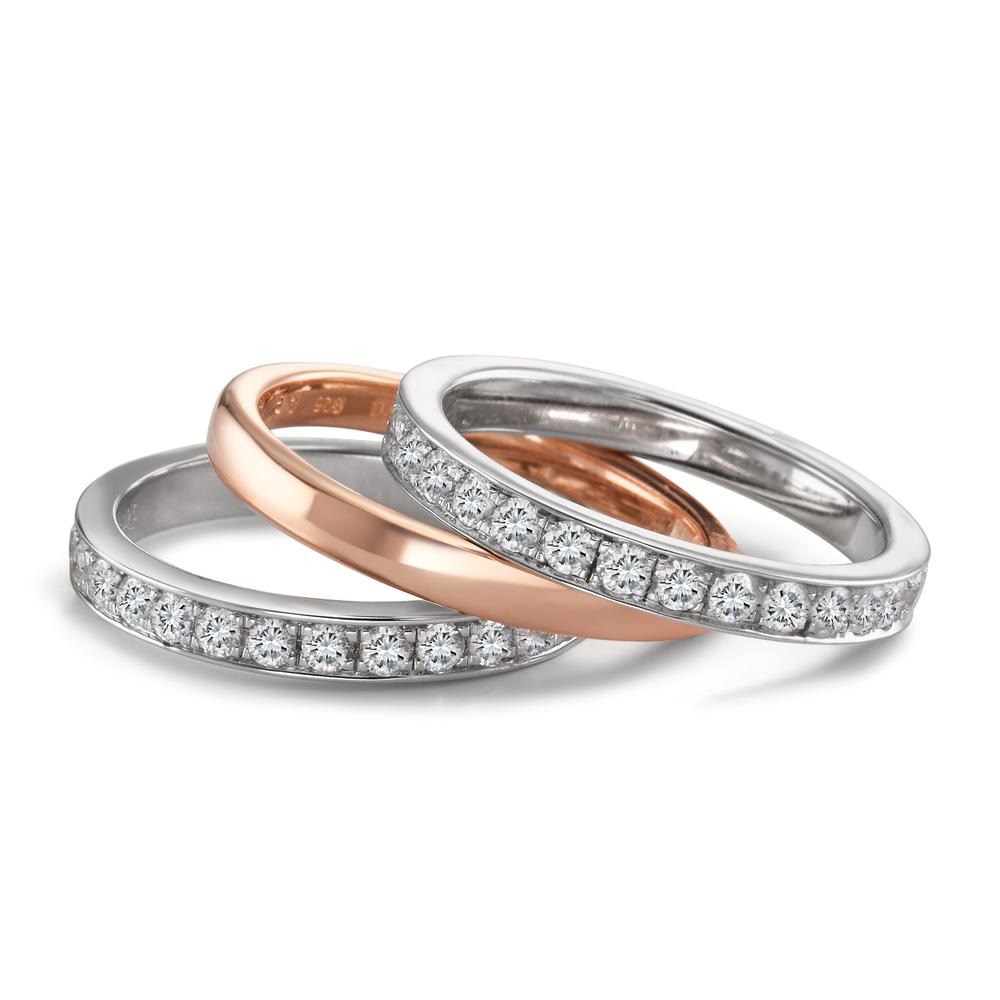 Stacking ring Silver Rose IP coated