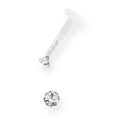 Piercing Stainless steel Crystal Ø4 mm