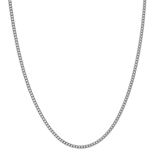 Curb-Necklace 14k White Gold 42 cm