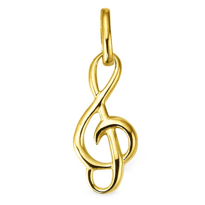 Pendant 9k Yellow Gold Treble Clef