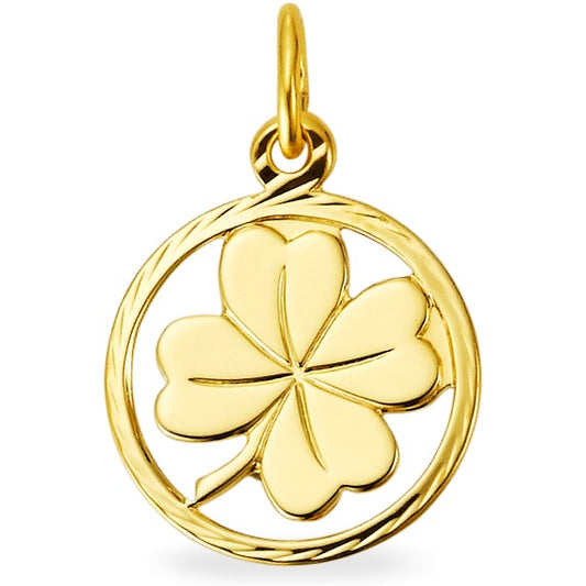 Pendant 9k Yellow Gold Cloverleaf