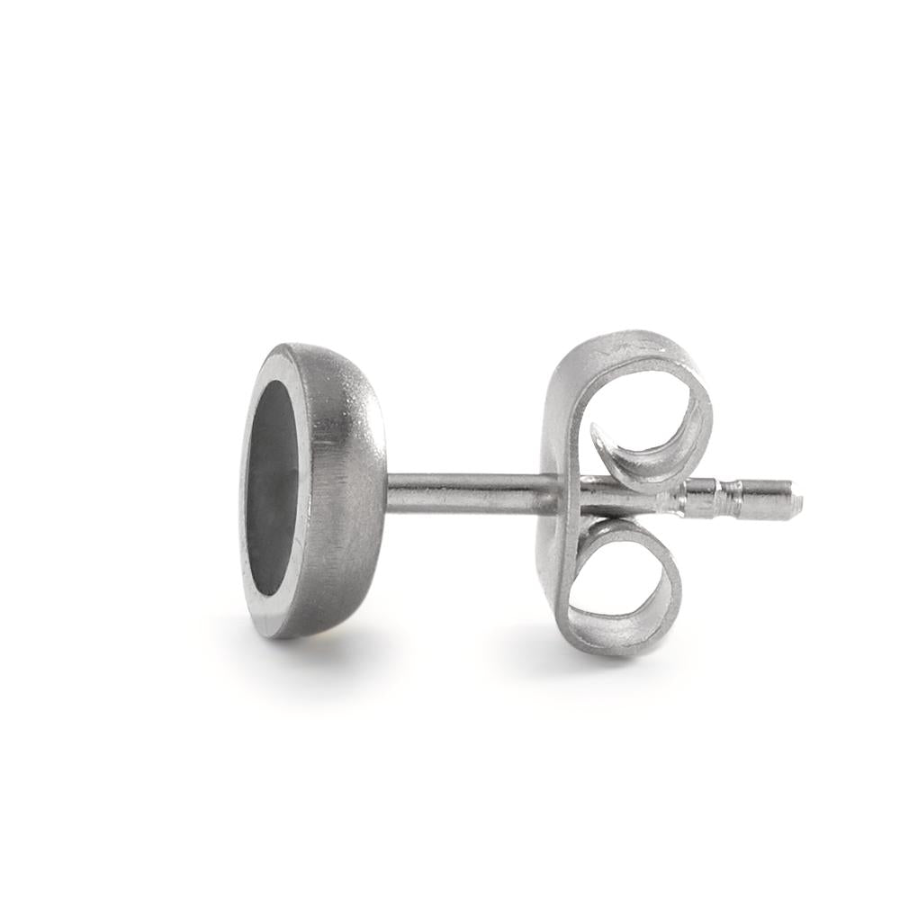 Single stud earring Stainless steel Enameled Ø6 mm