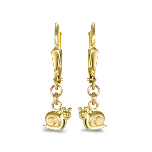 Drop Earrings 9k Yellow Gold Snail