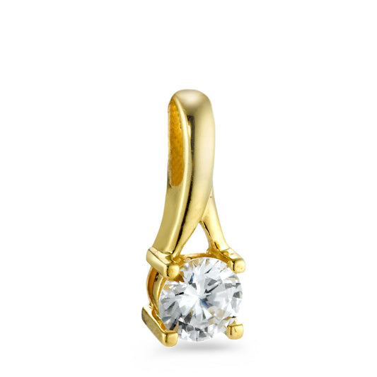 Pendant 9k Yellow Gold Zirconia White