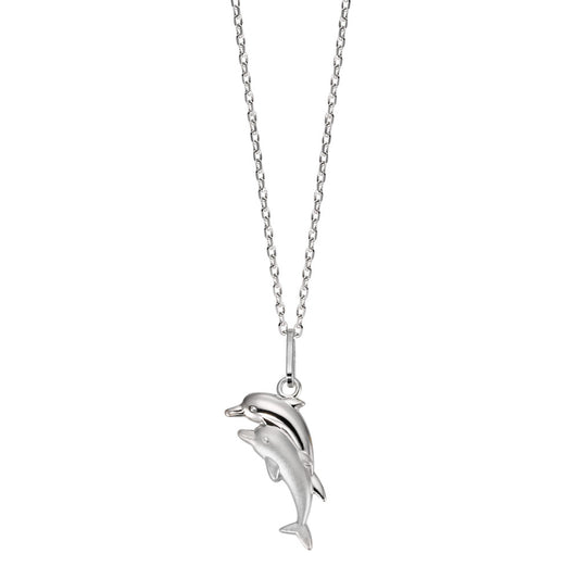 Chain necklace with pendant Silver Dolphin 38-40 cm