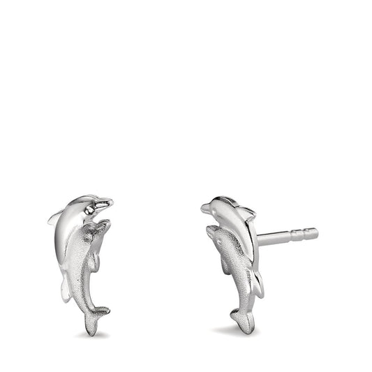 Stud earrings Silver Dolphin