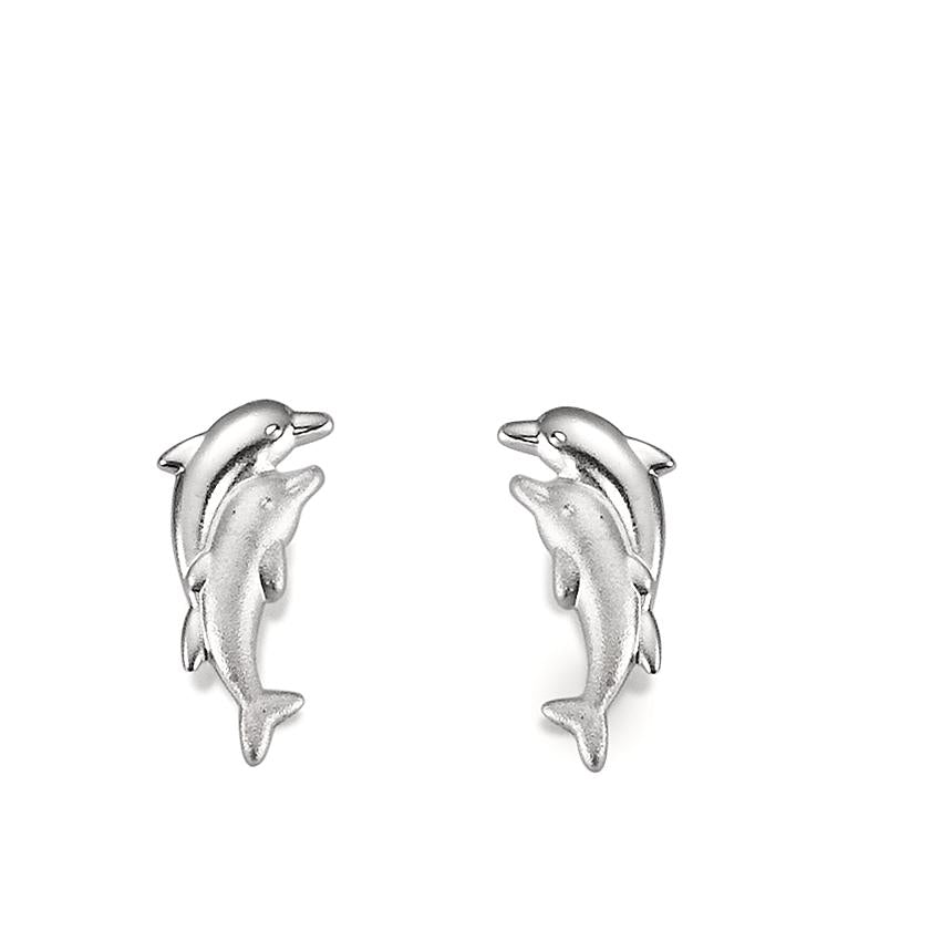 Stud earrings Silver Dolphin