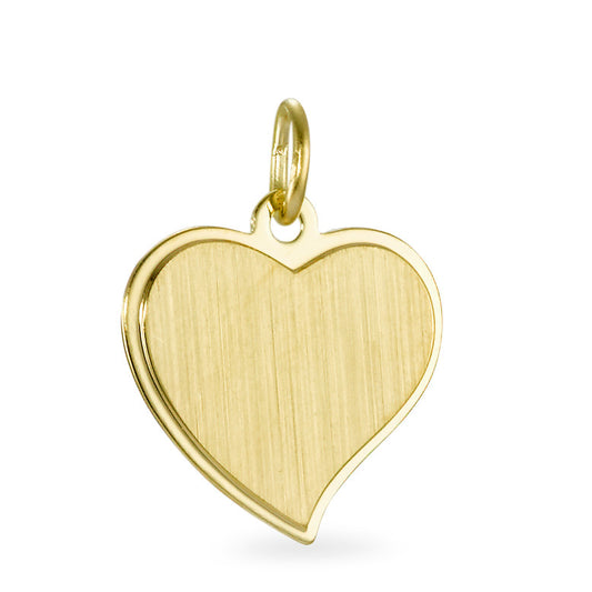Engravable pendant 18k Yellow Gold Heart